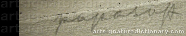 Authentic signature by Georges PAPAZOFF on artwork