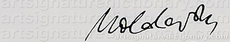 Authentic signature by Kurt MOLDOVAN on artwork