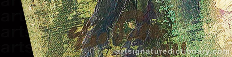 Authentic signature by Leo PUTZ on artwork