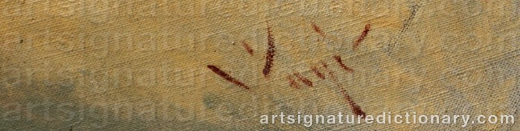 Authentic signature by Pál VAGO on artwork