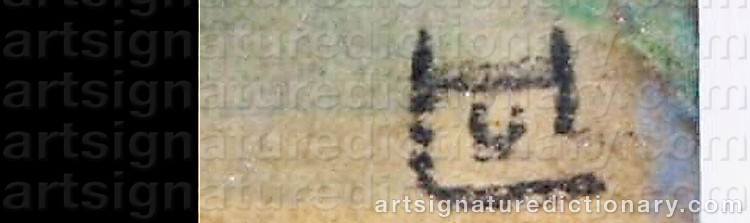 Authentic signature by Ludwig Von HOFMANN on artwork