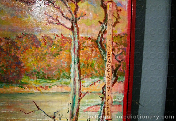 Authentic signature by Ludomir SLENDZINSKI on  artwork