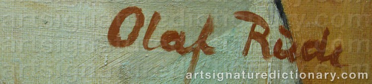 Forged signature of Olaf RUDE