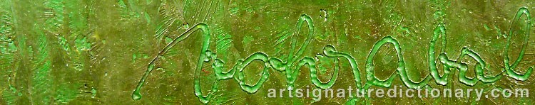 Authentic signature by Josef VOHRABAL on  artwork