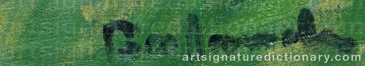 Authentic signature by Gaston BALANDE on artwork