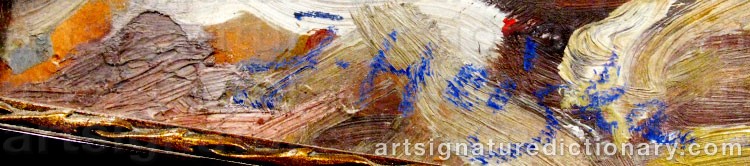Authentic signature by Jonas HEISKA on Painting/Watercolour artwork