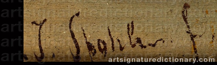 Authentic signature by Jan Jacob SPOHLER on Painting/Watercolour artwork
