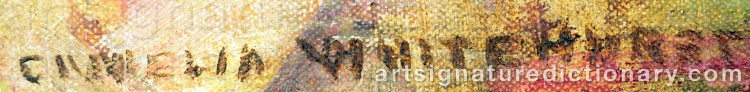 Authentic signature by Camelia WHITEHURST on  artwork