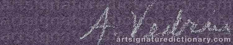 Authentic signature by Alice VEDRIN on  artwork