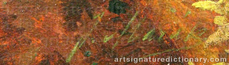 Authentic signature by Julius Eduard MARAK on  artwork