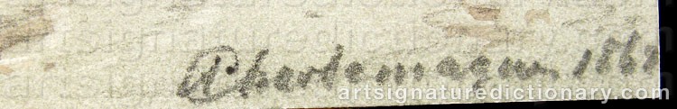 Signature by Adolphe Iosifovich CHARLEMAGNE