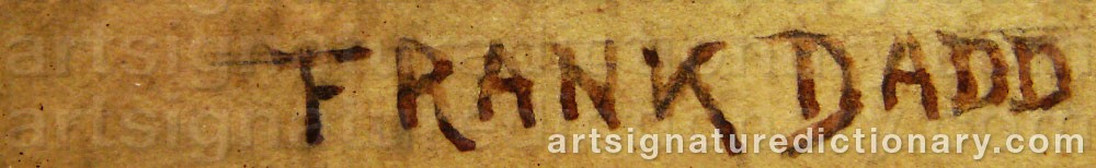 Authentic signature by Frank DADD on artwork