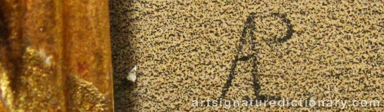 Authentic signature by A. PINCON on artwork