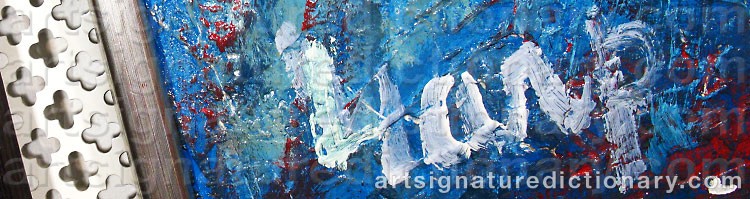 Authentic signature by Elon GARP on  artwork