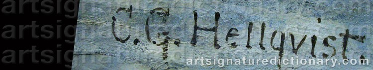 Signature by Carl Gustaf HELLQVIST