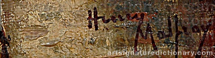 Authentic signature by Henry MALFROY on  artwork