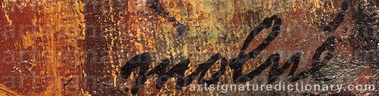 Authentic signature by Luis Vidal MOLNÉ on  artwork