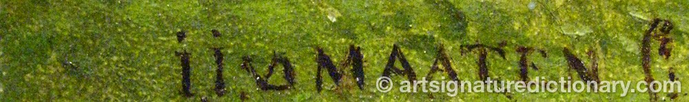 Authentic signature by Jacob Jan Van Der MAATEN on  artwork