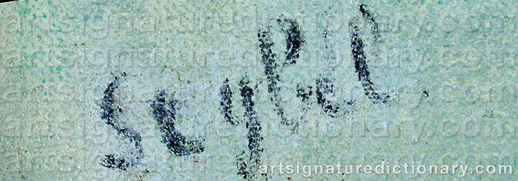 Authentic signature by Lyne SEYBEL on  artwork