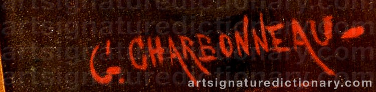 Authentic signature by Georges CHARBONNEAU on Painting/Watercolour artwork