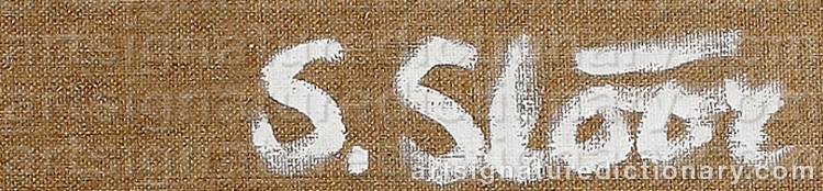 Authentic signature by Susanne SLÖÖR on  artwork