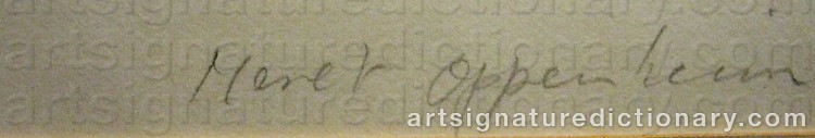 Signature by Meret OPPENHEIM