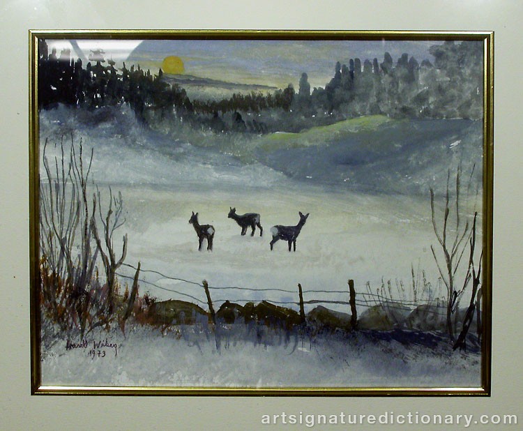 Close-up details showing Harald WIBERG signature forgery characteristics