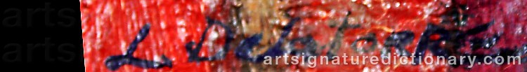 Authentic signature by Luis DELATORRE on  artwork