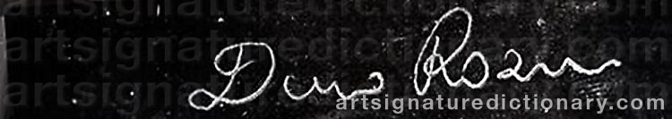 Authentic signature by Dino ROSIN on  artwork