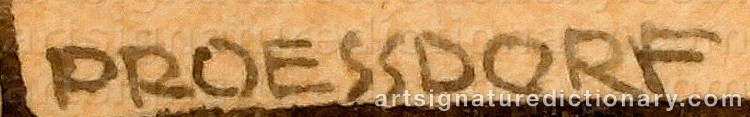 Signature by Alfred PROESSDORF