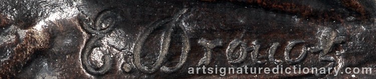 Authentic signature by Edouard DROUOT on Sculpture artwork