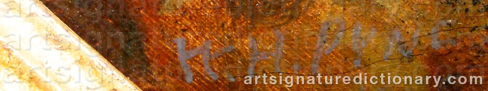 Authentic signature by Wiliam Henry PYNE on  artwork