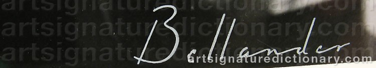 Authentic signature by Sten Didrik BELLANDER on Drawing/Graphic/Print artwork