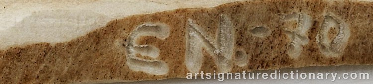 Authentic signature by Erik (Sami Artist) NORBERG on  artwork