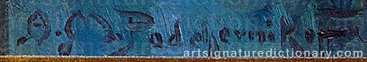 Authentic signature by Alexis Matthew PODCHERNIKOFF on Painting/Watercolour artwork