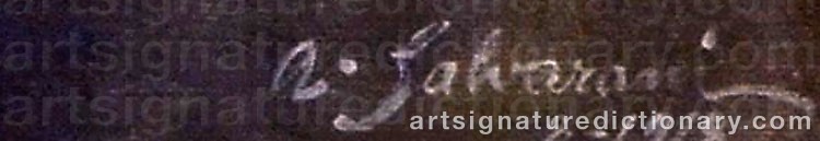 Authentic signature by Arcangelo SALVARANI on  artwork