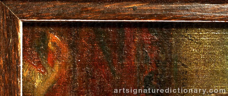Authentic signature by Alejandro FERRANT Y FISCHERMANS on  artwork