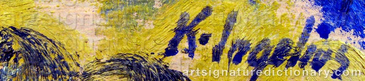 Authentic signature by Karl INGELIUS on artwork
