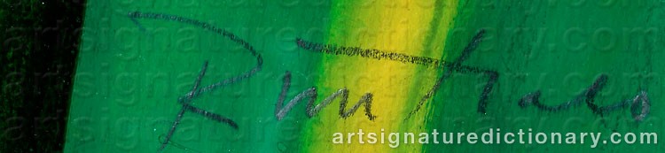 Authentic signature by Eino RUUTSALO on artwork