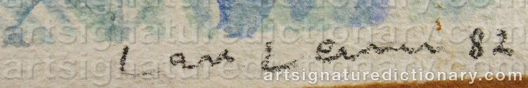 Forged signature of Lars LERIN