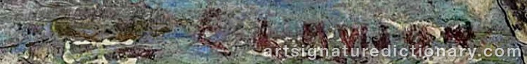 Authentic signature by Ernest LAWSON on artwork