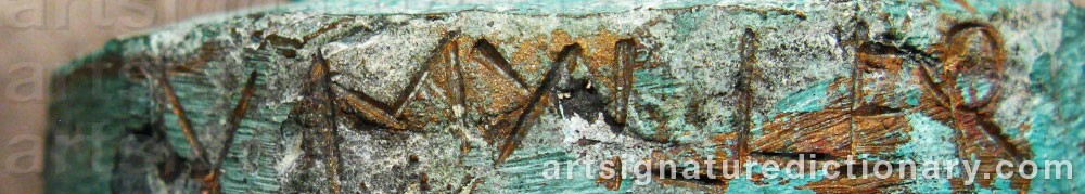 Authentic signature by Veikko MYLLER on artwork