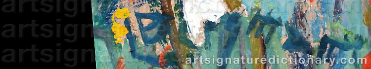 Authentic signature by Lauren BERGMAN on  artwork