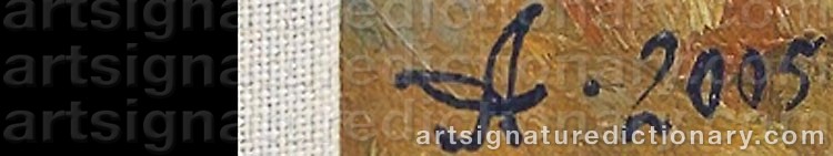 Authentic signature by Alexander ALEXANDROVSKY on  artwork