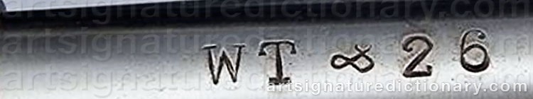 Authentic signature by William TUCKER on  artwork