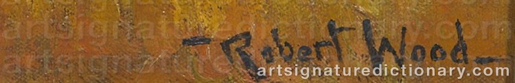 Authentic signature by Robert William WOOD on Painting/Watercolour artwork