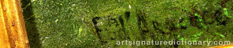 Authentic signature by Eugène D'ARGENCE on  artwork