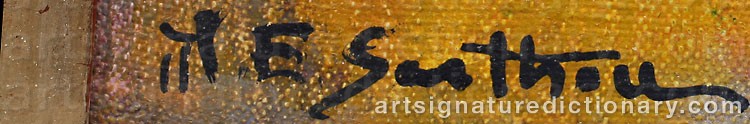 Authentic signature by Maurice Elie SARTHOU on artwork