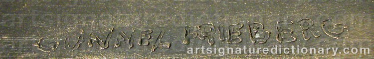 Signature by Gunnel FRIEBERG