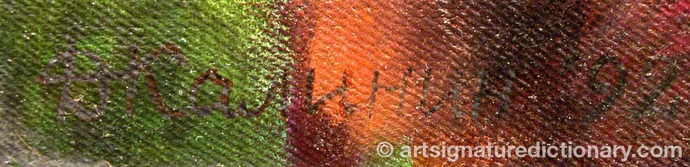 Authentic signature by Dmitry KALININ on artwork